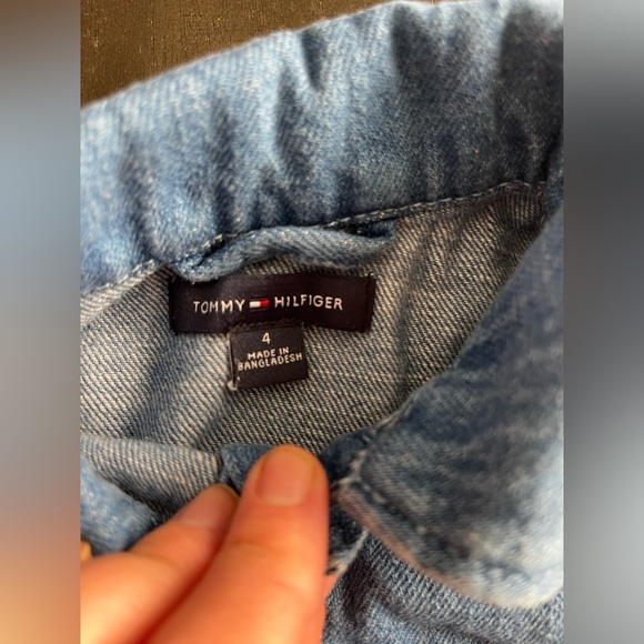 Tommy Hilfiger Girls Blue Denim Dress size 4 - Picture 3 of 5